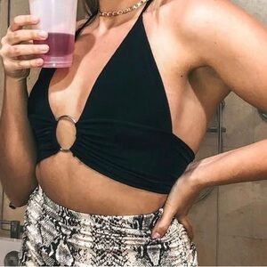 Black Halter Top